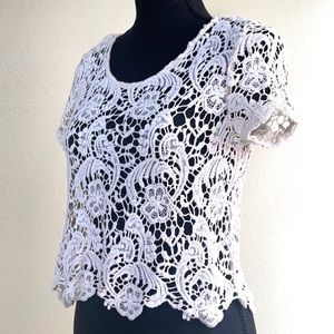 Crochet Short Sleeve Top